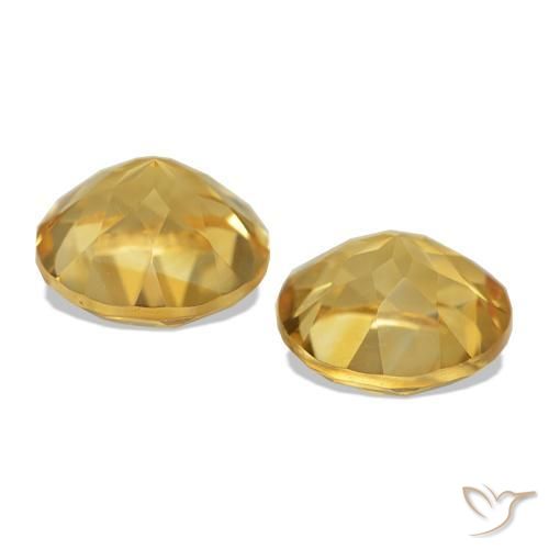 Pedras preciosas de Citrino Amarelo Dourado Claro natural de 2.50 ct, Corte Redondo, VVS-VS