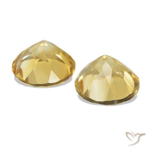 Pedras preciosas de Citrino Amarelo Dourado Claro natural de 2.51 ct, Corte Redondo, VVS-VS