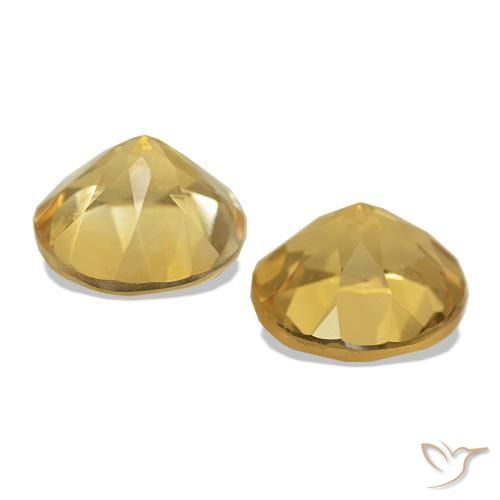 Pedras preciosas de Citrino Amarelo Dourado Claro natural de 2.47 ct, Corte Redondo, VVS-VS