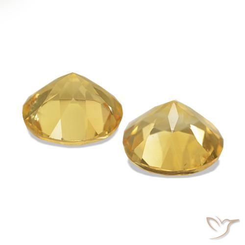 Pedras preciosas de Citrino Amarelo Dourado Claro natural de 2.01 ct, Corte Redondo, VS