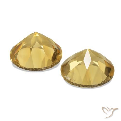 Pedras preciosas de Citrino Amarelo Dourado Claro natural de 2.23 ct, Corte Redondo, VS