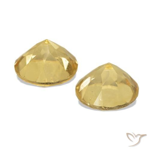 Pedras preciosas de Citrino Luz Dourada natural de 2.41 ct, Corte Redondo, VS