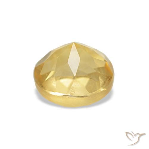 Citrino amarelo quente Natural 0.78ct, Corte Redondo, VS