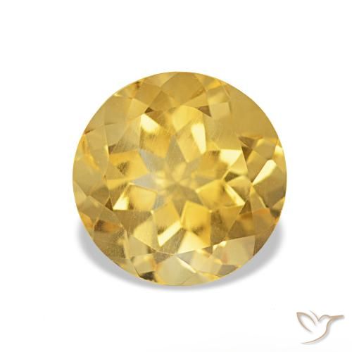 1.90ct Amarelo escuro Citrino, Redondo, VS
