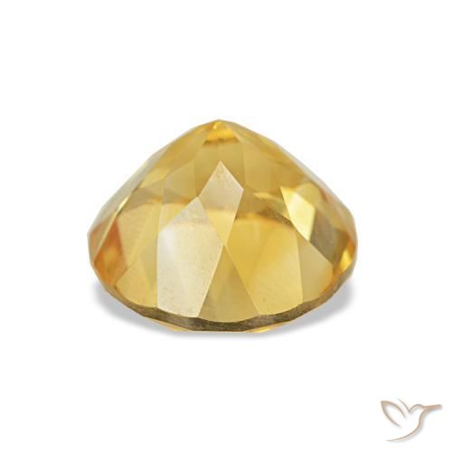 Citrino amarelo natural 1,90ct, corte redondo, VS