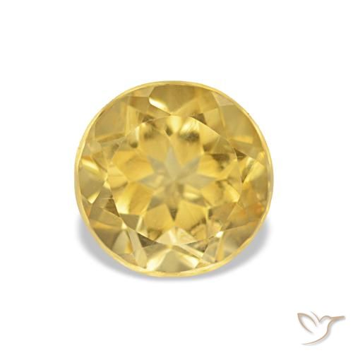 1.32ct Goldenrod amarelo Citrino, Redondo, VVS-VS