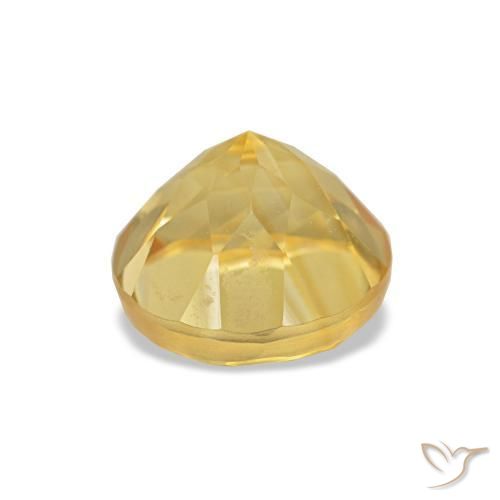 Citrino Goldenrod amarelo Natural 1.32ct, Corte Redondo, VVS-VS