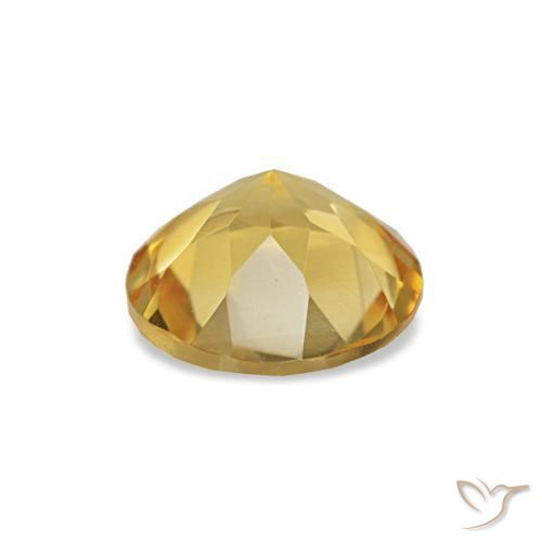 Citrino amarelo rico Natural 0.97ct, Corte Redondo, VVS-VS