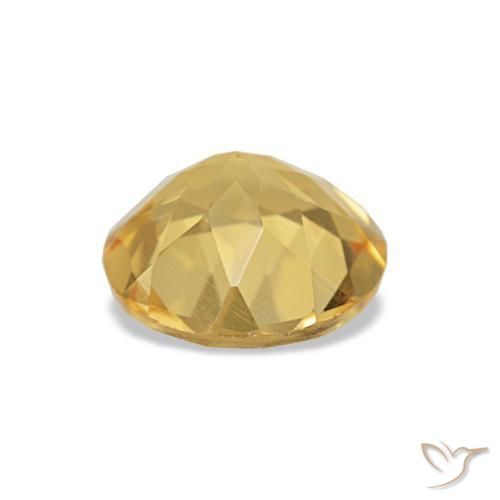 Citrino amarelo rico Natural 1.16ct, Corte Redondo, VVS-VS