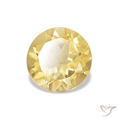 Citrino Amarelo Dourado Claro Natural 1.07ct, Corte Redondo, VVS-VS