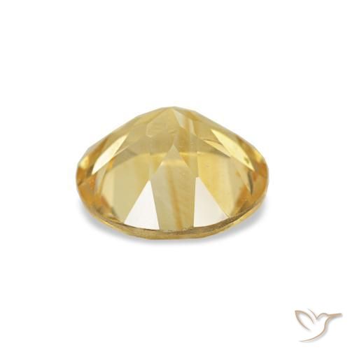 Citrino Amarelo Dourado Claro Natural 1.07ct, Corte Redondo, VVS-VS