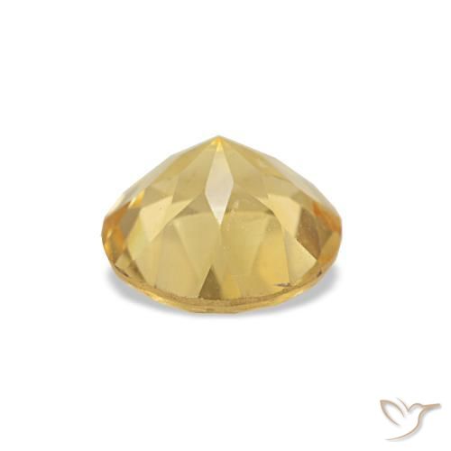 Citrino Goldenrod amarelo Natural 1.04ct, Corte Redondo, VVS-VS