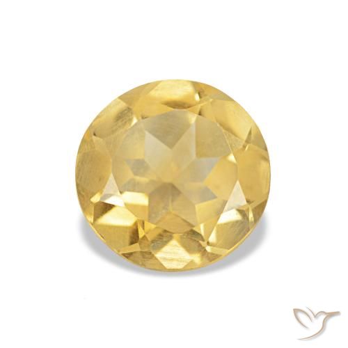 1.12ct amarelo quente Citrino, Redondo, VS