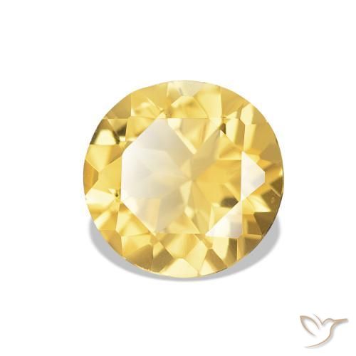 Citrino Dourado médio Natural 0.95ct, Corte Redondo, VVS