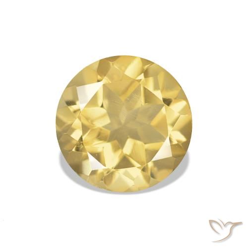 1.14ct Amarelo Toscana Citrino, Redondo, VVS