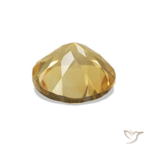 Citrino ouro médio Natural 1.11ct, Corte Redondo, VVS