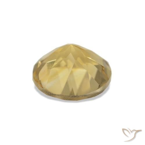 Citrino ouro natural 1,18ct, corte redondo, VVS