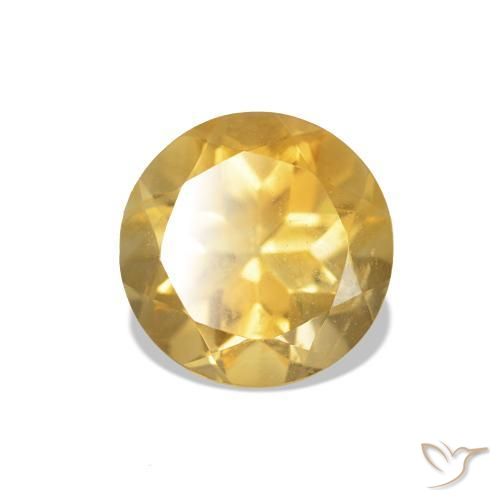 Citrino ouro médio Natural 1.27ct, Corte Redondo, VS
