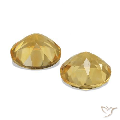 Pedras preciosas de Citrino ouro médio natural de 2.42 ct, Corte Redondo, VVS-VS