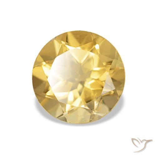 Citrino Luz Dourada Natural 1.23ct, Corte Redondo, VS