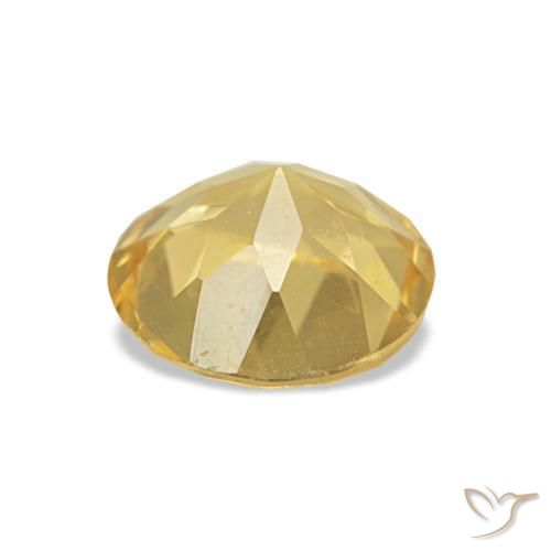 Citrino Amarelo Dourado Claro Natural 1.13ct, Corte Redondo, VS