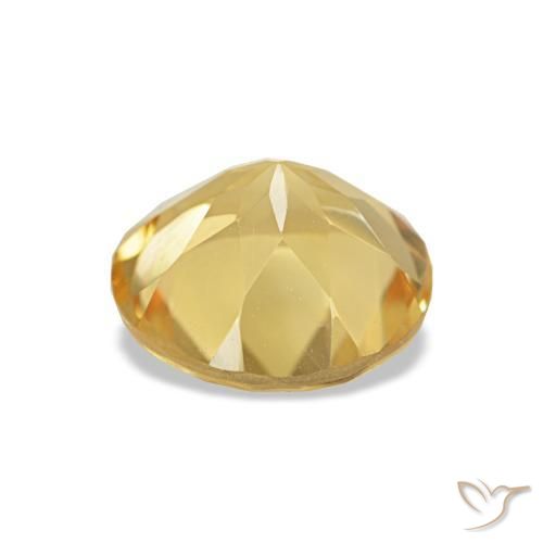 Citrino Amarelo Dourado Claro Natural 1.22ct, Corte Redondo, VS