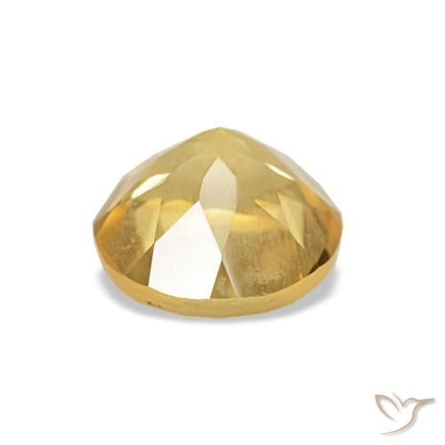 Citrino Amarelo Dourado Claro Natural 1.12ct, Corte Redondo, VS
