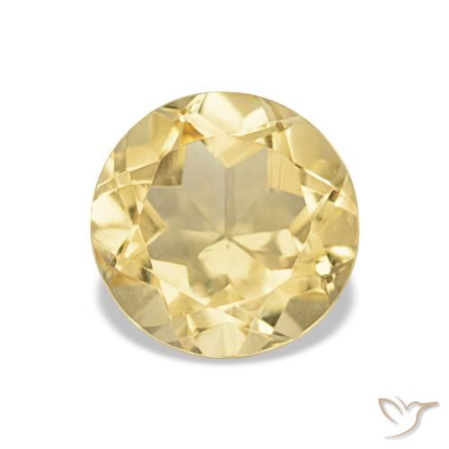 1.29ct Luz amarela Citrino, Redondo, VS