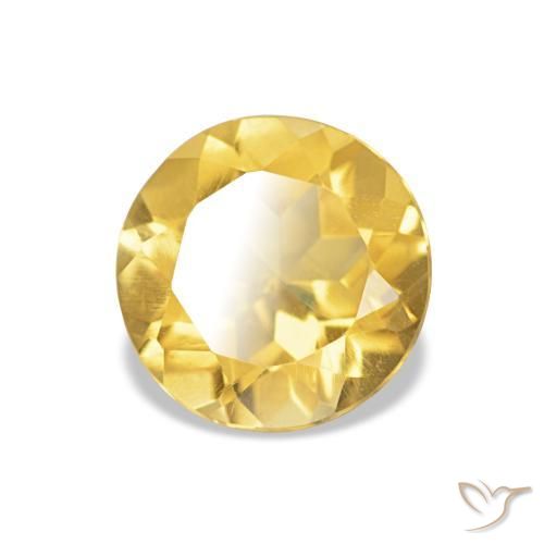 Citrino Luz Dourada Natural 1.10ct, Corte Redondo, VS