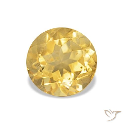 1.06ct Luz amarela Citrino, Redondo, VS