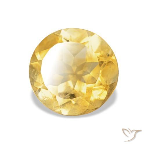 Citrino Dourado médio Natural 1.19ct, Corte Redondo, VS