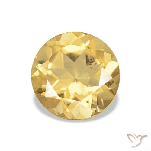 Citrino Luz Dourada Natural 1.16ct, Corte Redondo, VVS-VS
