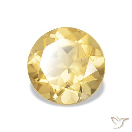 Citrino Luz Dourada Natural 1.16ct, Corte Redondo, VVS-VS