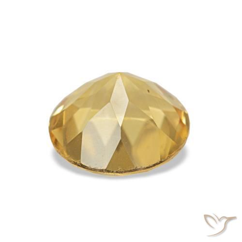 Citrino Luz Dourada Natural 1.16ct, Corte Redondo, VVS-VS