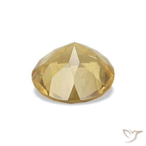 Citrino Amarelo Dourado Claro Natural 0.97ct, Corte Redondo, VS