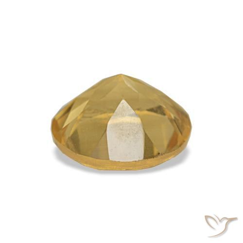 Citrino luz dourada natural 0,90ct, corte redondo, VS
