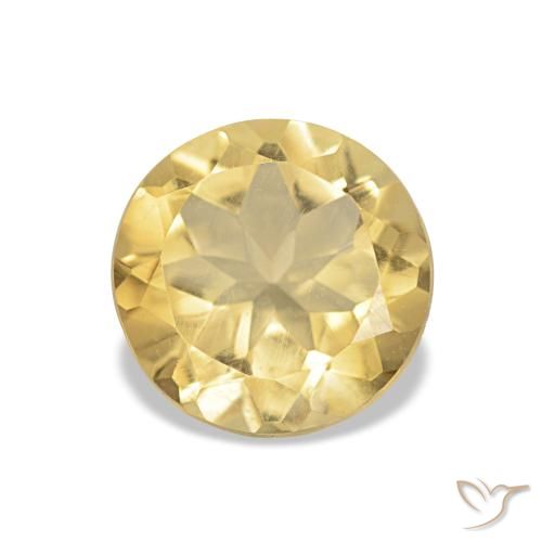0.99ct Luz amarela Citrino, Redondo, VVS