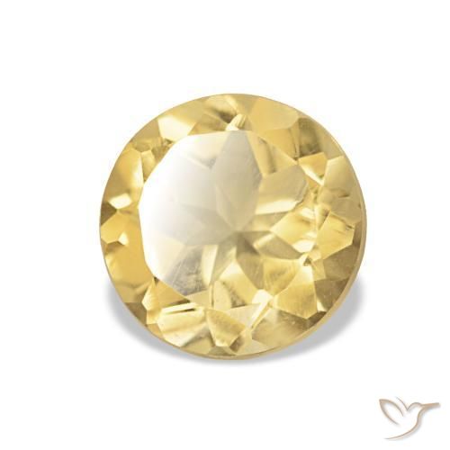 Citrino Luz amarela Natural 0.99ct, Corte Redondo, VVS