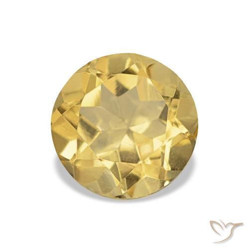 1.21ct Luz Dourada Citrino, Redondo, VVS