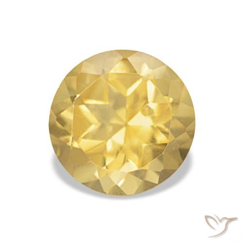 Citrino Luz Dourada Natural 1.32ct, Corte Redondo, VS