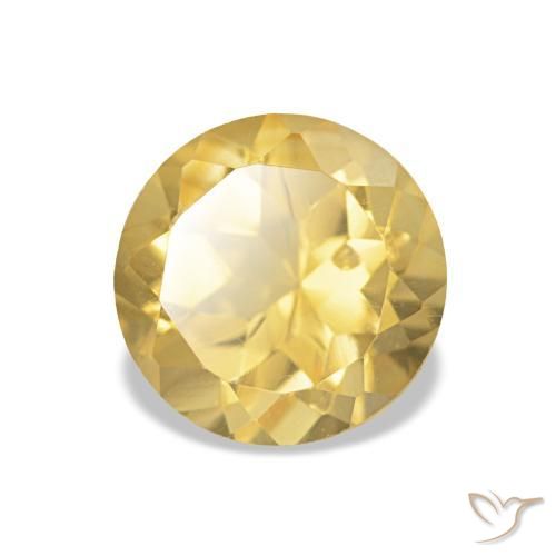 Citrino Luz Dourada Natural 1.32ct, Corte Redondo, VS