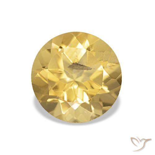 1.24ct Amarelo Dourado Claro Citrino Pedras Preciosas, Redondo, VS-SI