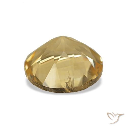 Citrino Amarelo Dourado Claro Natural 1.13ct, Corte Redondo, VS