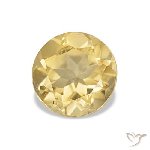 Citrino Luz amarela Natural 1.09ct, Corte Redondo, VS