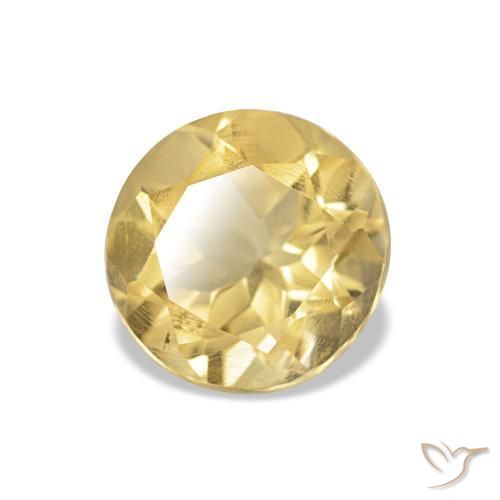 Citrino Luz amarela Natural 1.09ct, Corte Redondo, VS