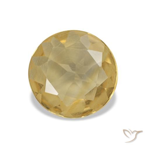 0.98ct amarelo médio Citrino Pedras Preciosas, Redondo, VS
