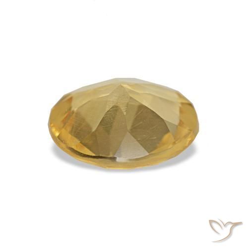 Citrino amarelo médio Natural 0.98ct, Corte Redondo, VS