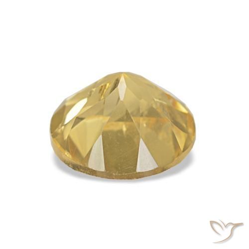 Citrino Amarelo Dourado Claro Natural 1.21ct, Corte Redondo, VS