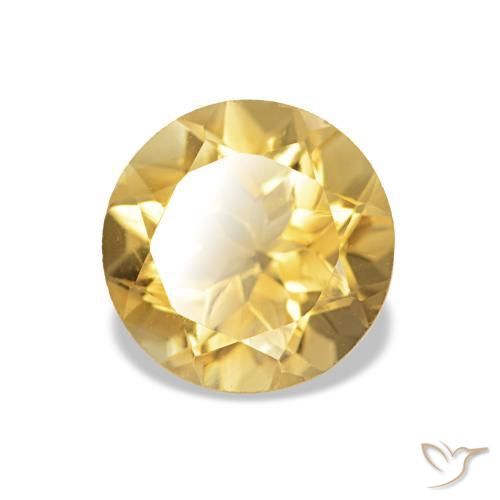 Citrino Dourado Natural 1.17ct, Corte Redondo, VS