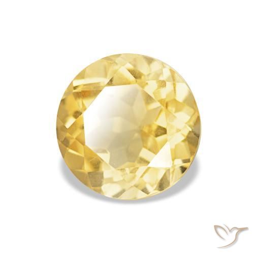 Citrino Luz Dourada Natural 1.26ct, Corte Redondo, VVS